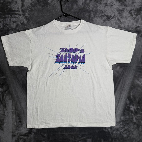 Fruit of the Loom Other - Fruit of the Loom T-Shirt Mens XL White Z100 Zootopia 2003 Concert Promo 7046